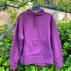 🧥TOPMAN BURGUNDY SWEATSHIRT/HOODIE WITH FRONT POCKET. Sz M EUC.